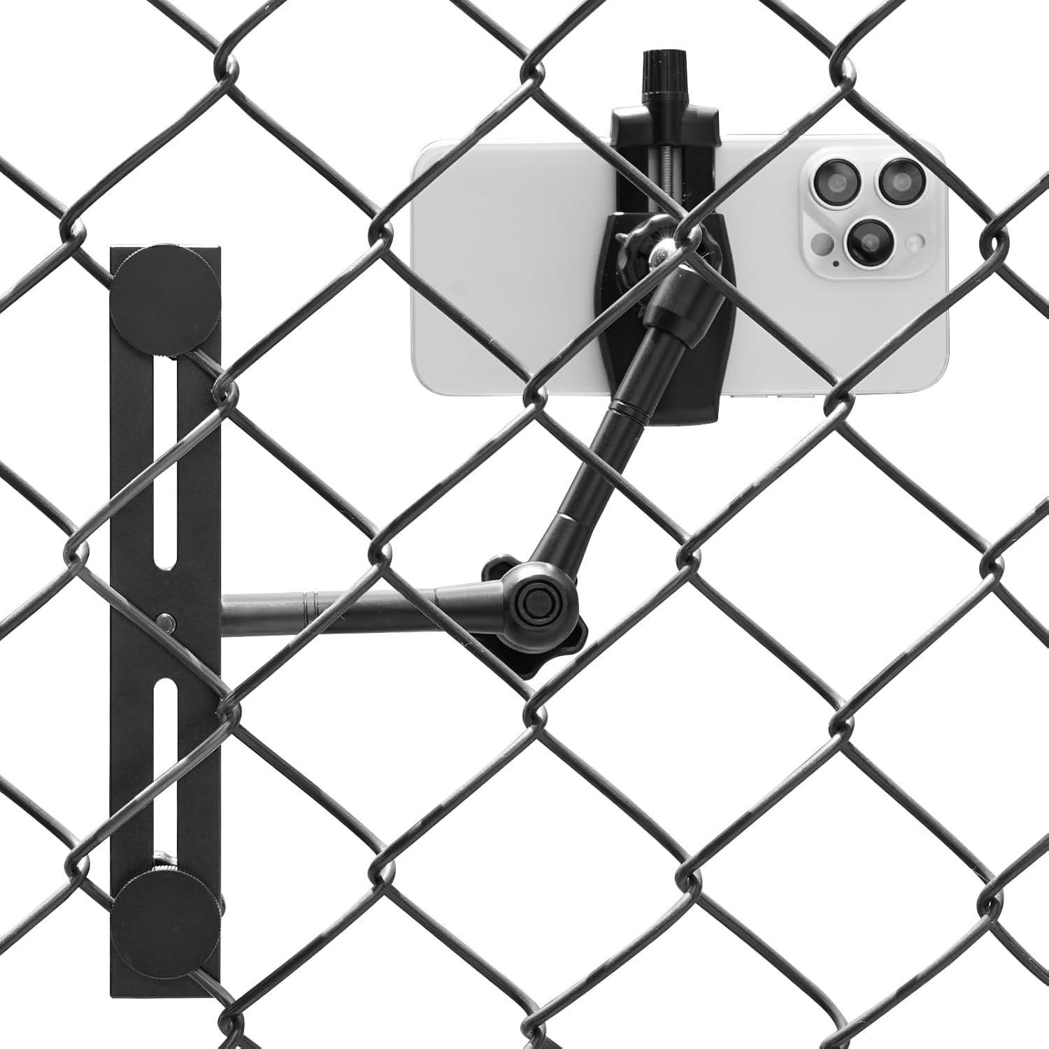 Mippko Phone Fence Mount for Mevo Start,for Recording Basketball/Football/Softball/Baseball/Tennis Sport Games,Fence iPhone Holder Comptiable with 3.5~7.5 inch iPhone/Nexus/HTC/LG/Smartphone
