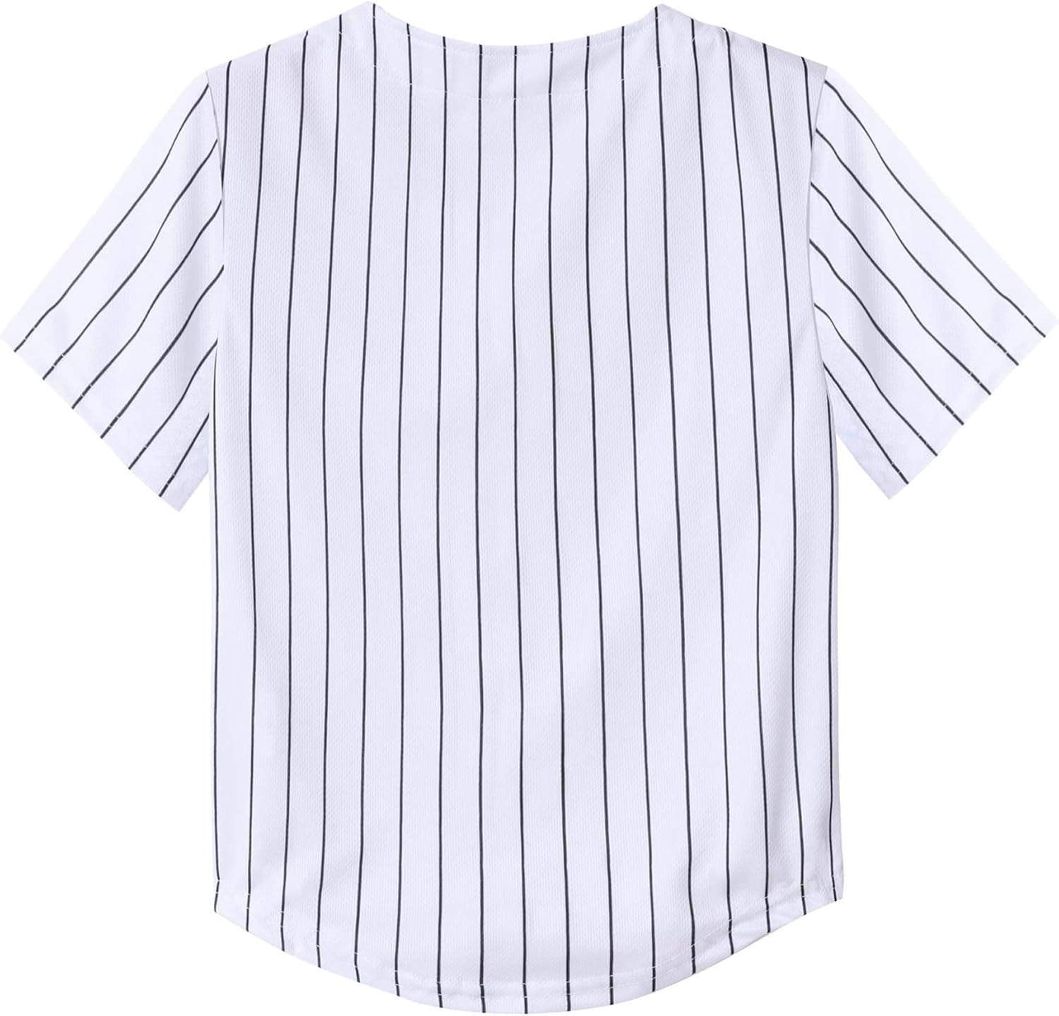 Mowbeat Boys Baseball Jersey Stripe Kids Girls Hip Hop T Shirts Short Sleeve Button Down Sport Jersey Shirt - Image 4