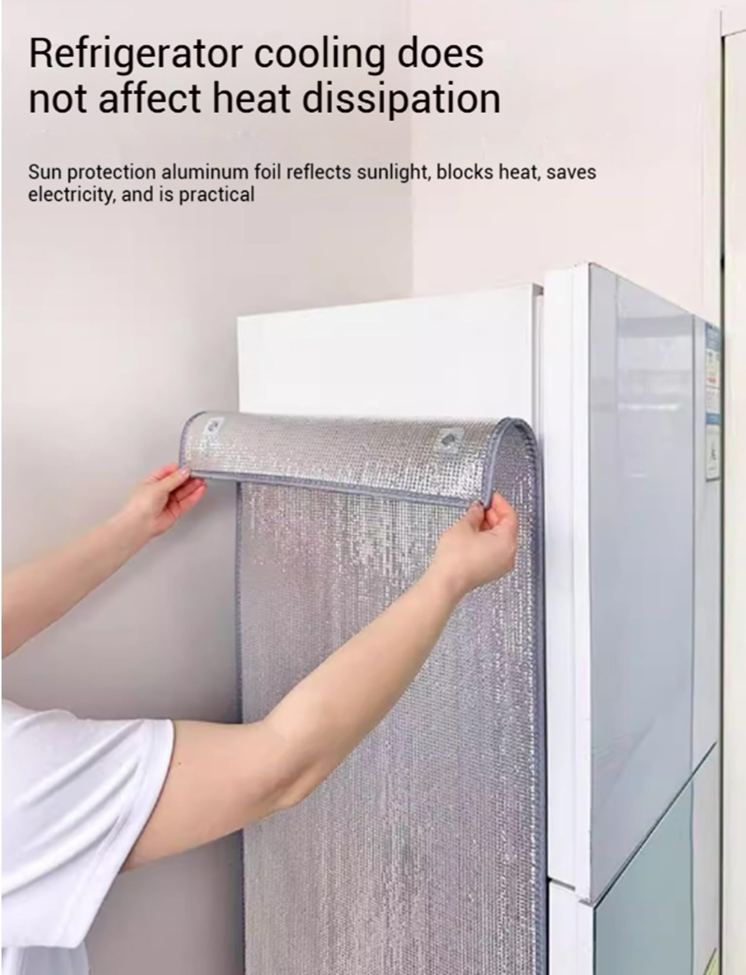 Generico Copertura Isolante Universale per Frigorifero - Adatta a frigoriferi, gelatiere e congelatori (Grigio, 780x1830 mm) - Protegge da Polvere, liquidi e Danni
