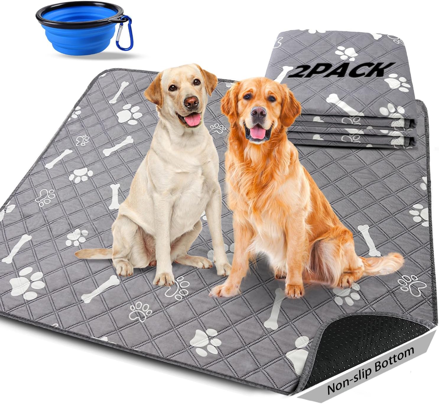 Washable Pee Pads for Dogs Extra Large 48"x60" , 2 Pack