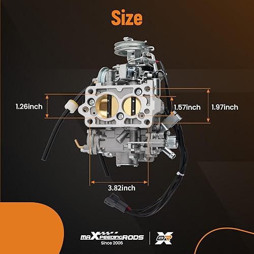 Miniatura 6 de maXpeedingrods Carburador de 2 barriles para motor Toyota 22R 21100-35520, Pickup 1981-1995  Hilux 1988-1998  4Runner 1984  Corona 1981  Celica