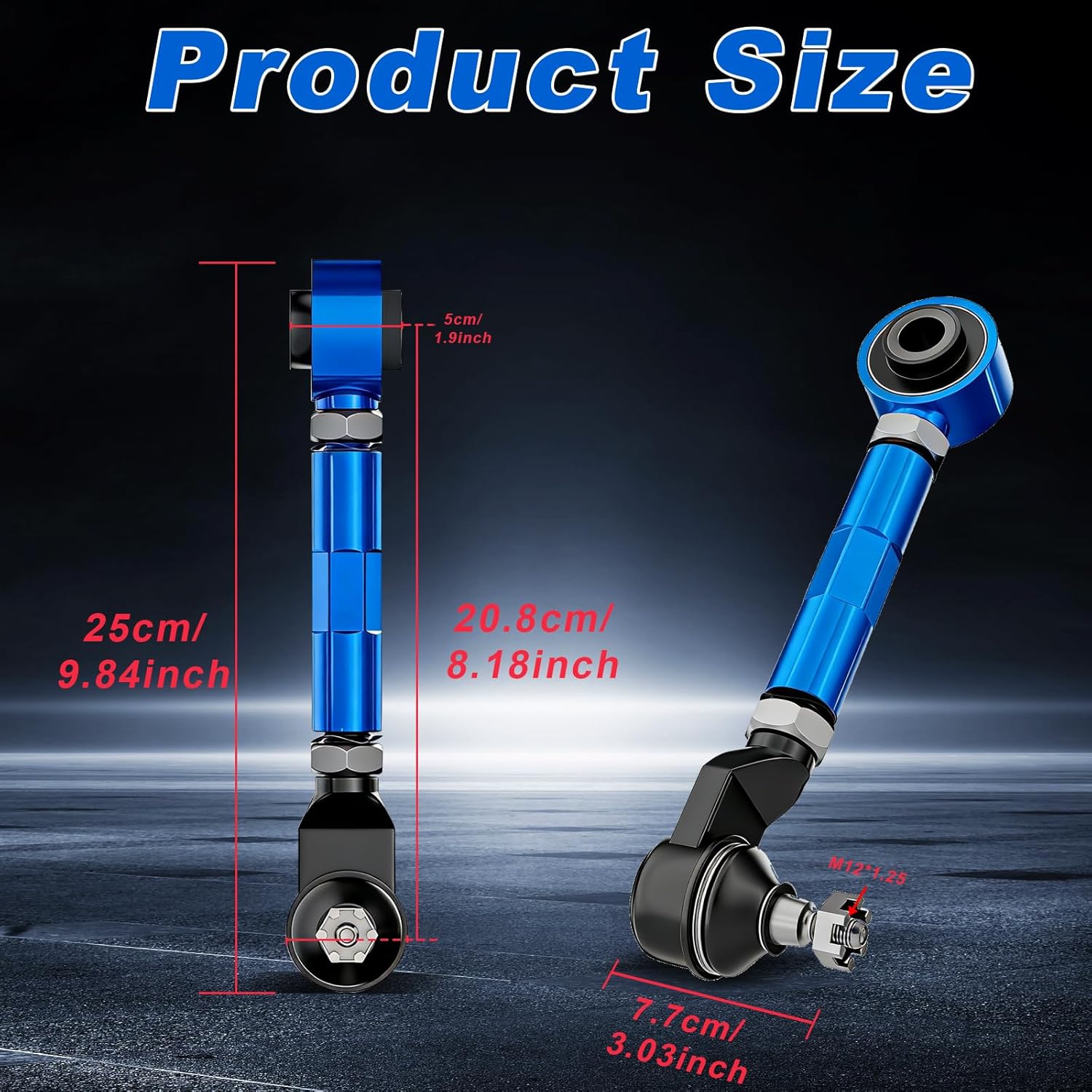 Adjustable Rear Camber Arms Kit - 2-Pack Replacement Rear Suspension Camber Control Arms for 2003-2007 Accord/2003-2008 Pilot/1999-2004 Odyssey/2004-2008 TSX (BLUE)