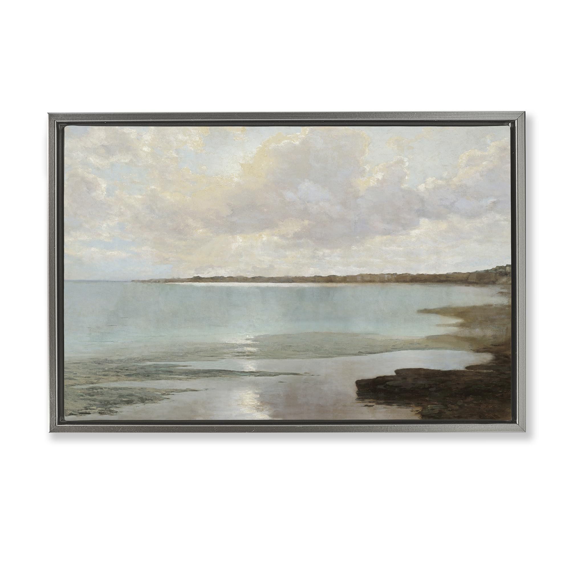 'At The Shore Horizon'| Floating Frame Canvas Art