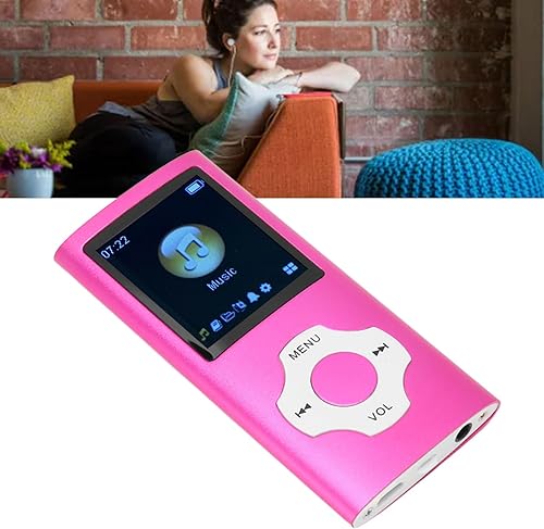 Miniatura 7 de lyrlody MP3 Player, Portable Music Player 64G Memory Card Expansion FM Radio Voice Recording for Students Outdoor Gym Workouts (Roseate)