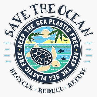 Save The Ocean Sticker Bumper Sticker Vinyl Decal 5"