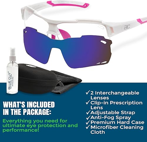 Miniatura 7 de BLUE CUT Sports Safety Goggles Interchangeable Sun Lens Anti Fog UV Protection Indoor Outdoor Pickleball Cycling Basketball