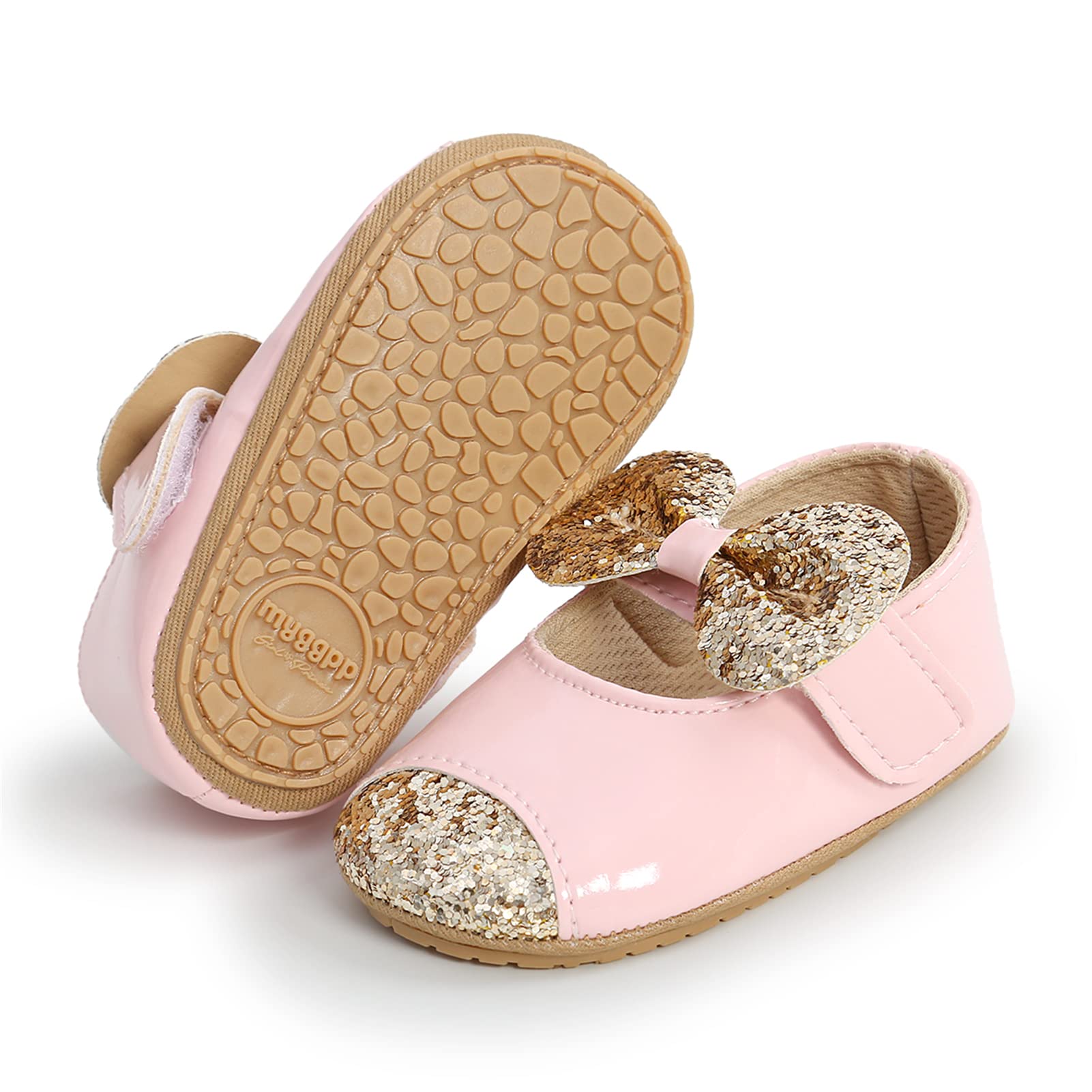 RVROVIC Baby Girl Moccasins Infant Princess Sparkly Premium Lightweight Soft Sole Prewalker Toddler Girls Shoes — view 11