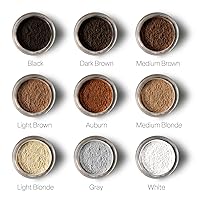 Vista 3 de Paquete de 2 fibras para la construcción del cabello, corrector y espesante de pérdida de cabello, rubio medio, fácil de aplicar, crea una cabeza