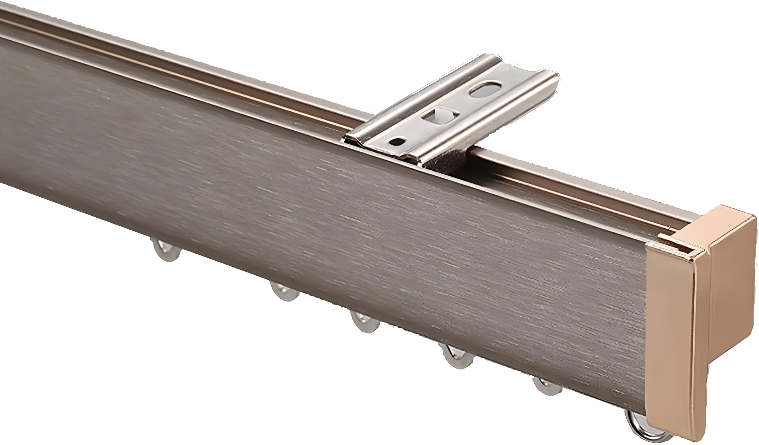 Rail de rideau alu de plafond silencieux et fluide pour de grandes fenêtres droites