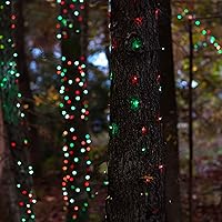 Vista 7 de TW SHINE Mini cadena de luces de Navidad, 20 pies, 100 unidades, incandescentes, mini luces de árbol de Navidad, impermeables, para exteriores