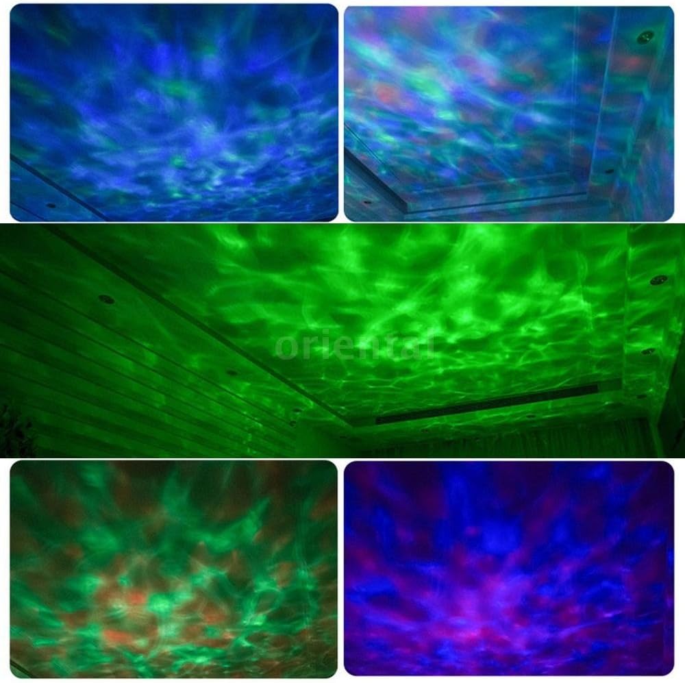 HOT SALE Multicolor Ocean Wave Light Projector Nightlight with Mini Music Player for Living Room And Bedroom Novelty Baby Lamp image 2
