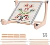 MEKOTRIN Adjustable Embroidery Stand, Cross Stitch Hoop Holder, Wooden Needlework Frame for Table Top Cross Stitch or Tapestry, Quilting Hoop Stand Stitching Needlepoint Holder Tool