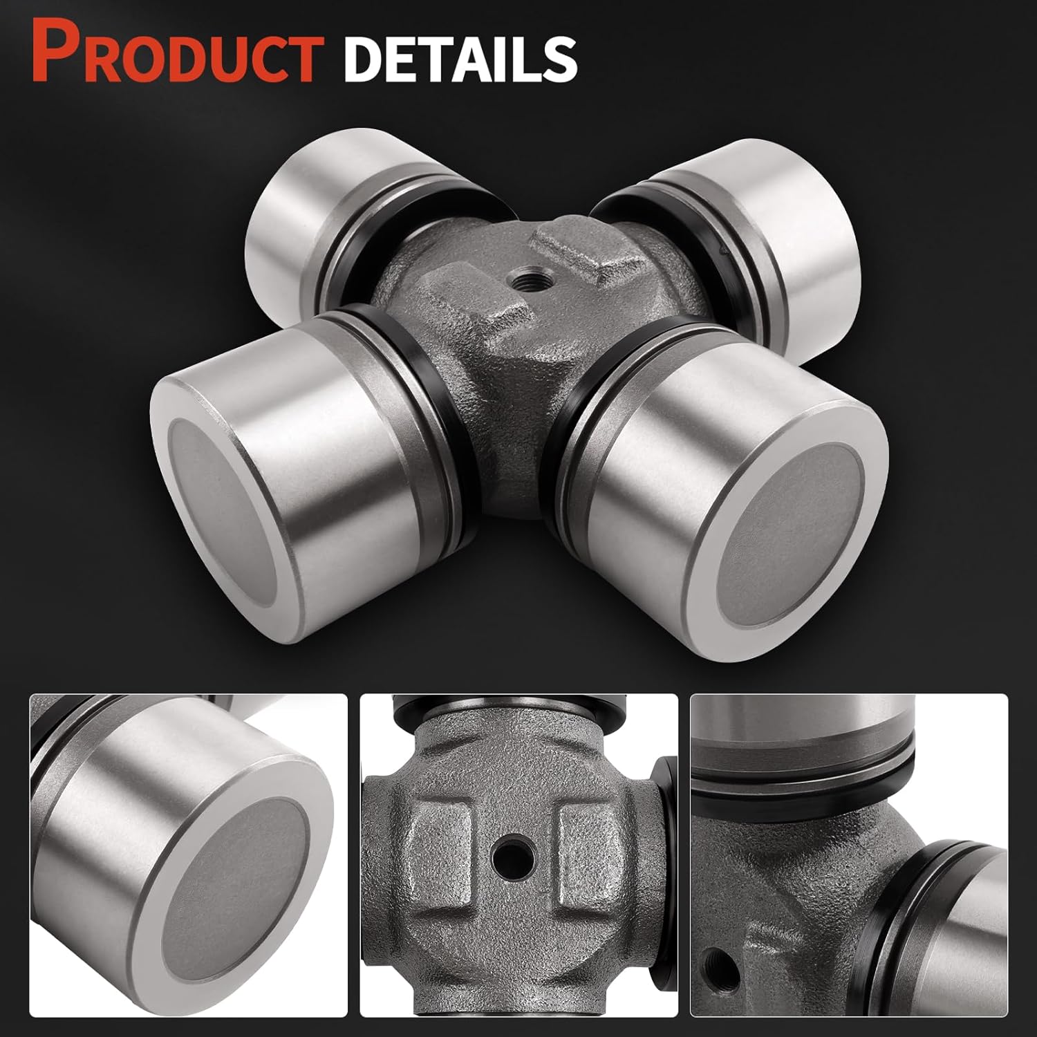 Universal Joint Kit for SPL250 Series (HR Style), 2.362 inch Bearing Cap & 6.417 inch Plate Heavy Duty U-Joint, Replaces SPL250X, SPL2503X, HD2503X, 752SPL250X, SPL250-3X