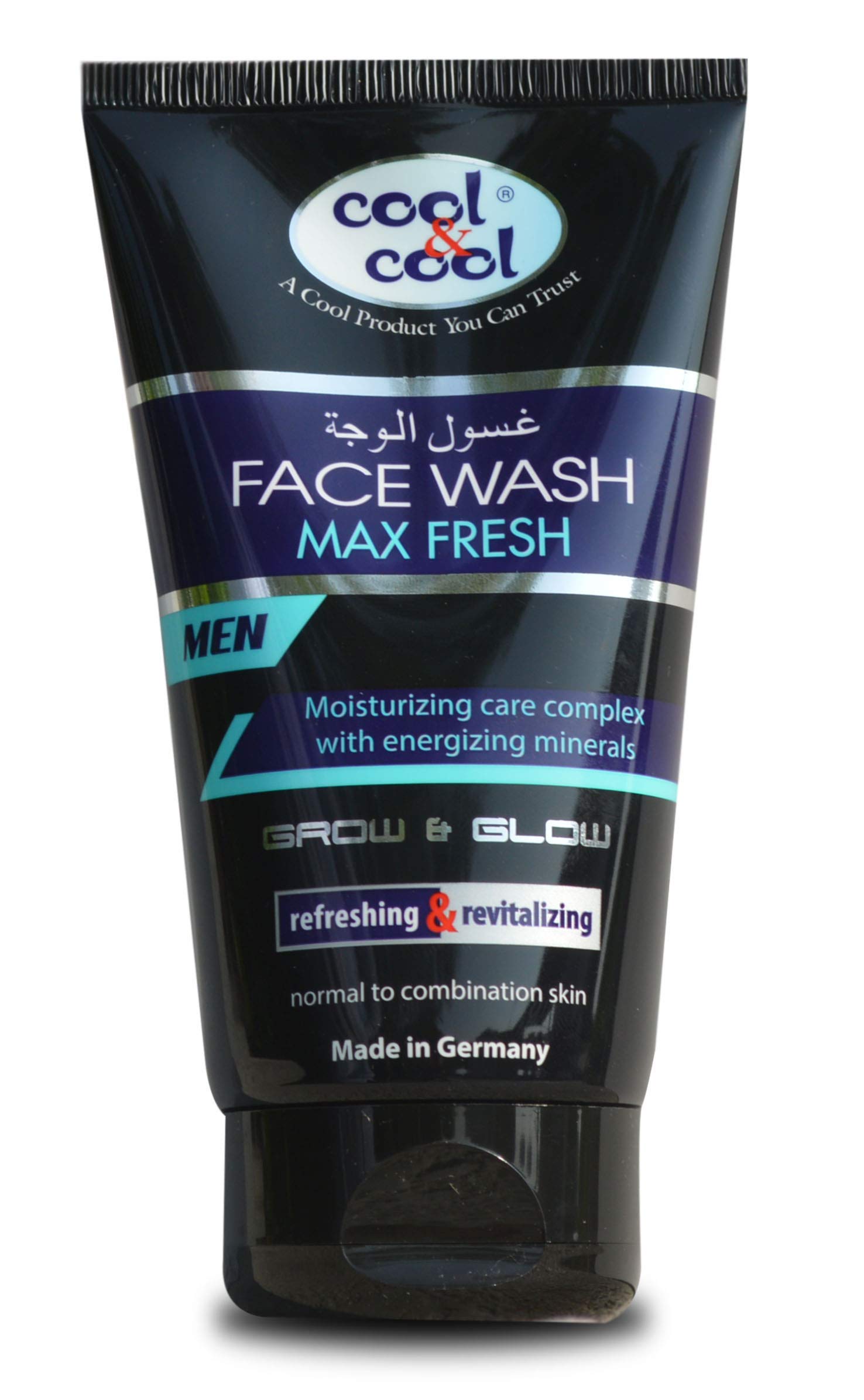 Cool & Cool Purifying Aqua Face Wash for Men 150 ML - Natural Betain & Purifying Minerals, Cleanses Clogged Pores & Hydrates Skin, Suitable for All Skin Types