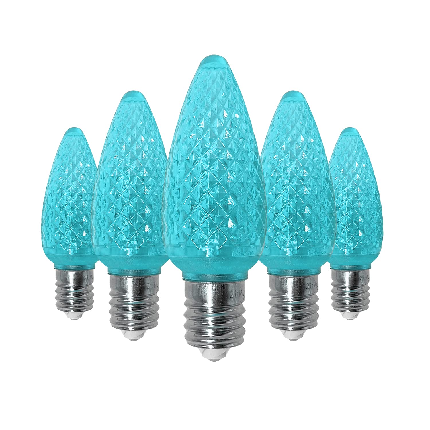 UL Listed C9 LED Replacement Bulbs - 25 Pack Orange Dimmable Outdoor String Lights