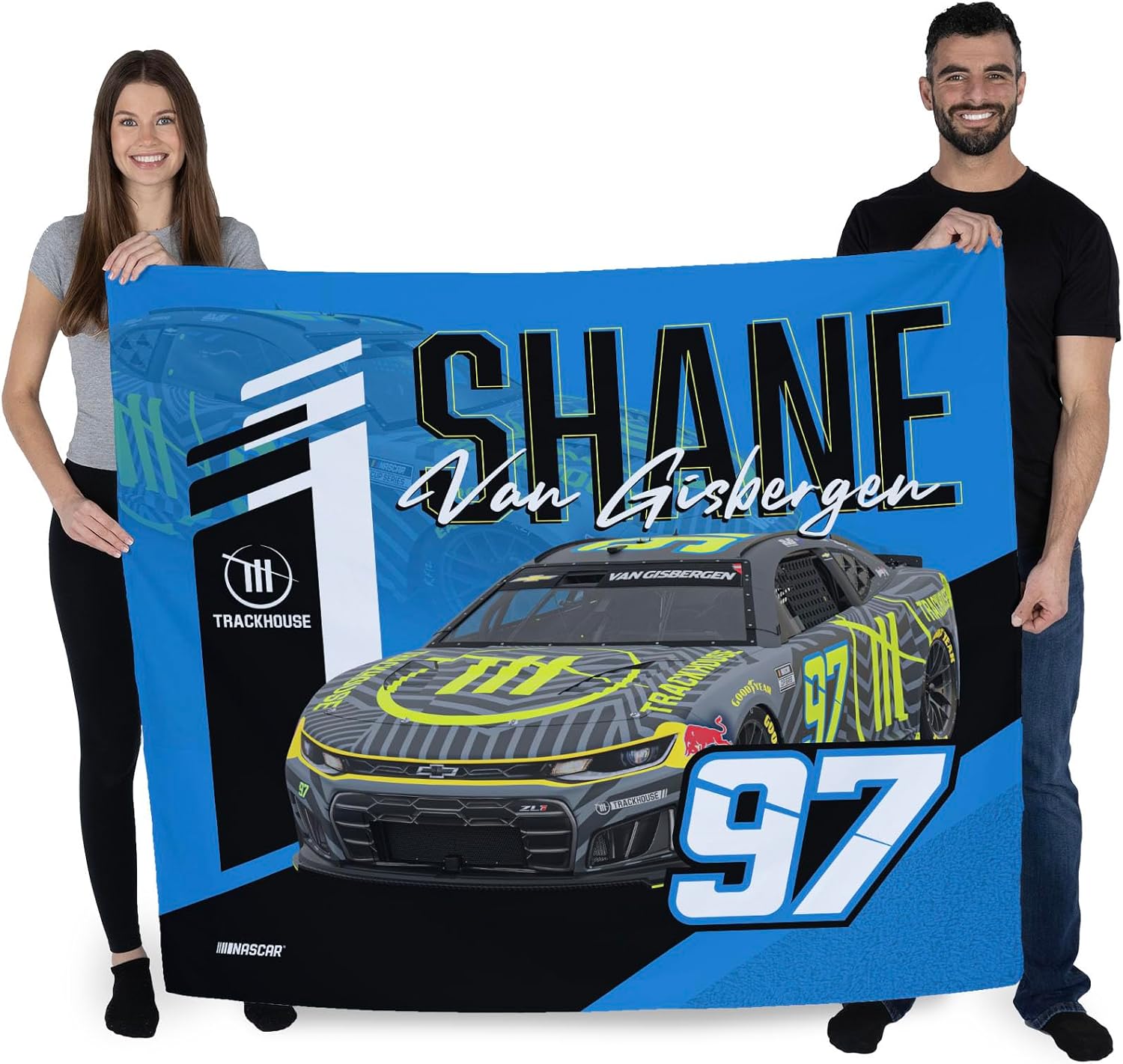 Northwest NASCAR Shane van Gisbergen Raising Bar Printed Wall Hanging Tapestry, 34 x 40 in, Woven Polyester Fabric, Decorative Fan Art for Bedroom Office Living Room