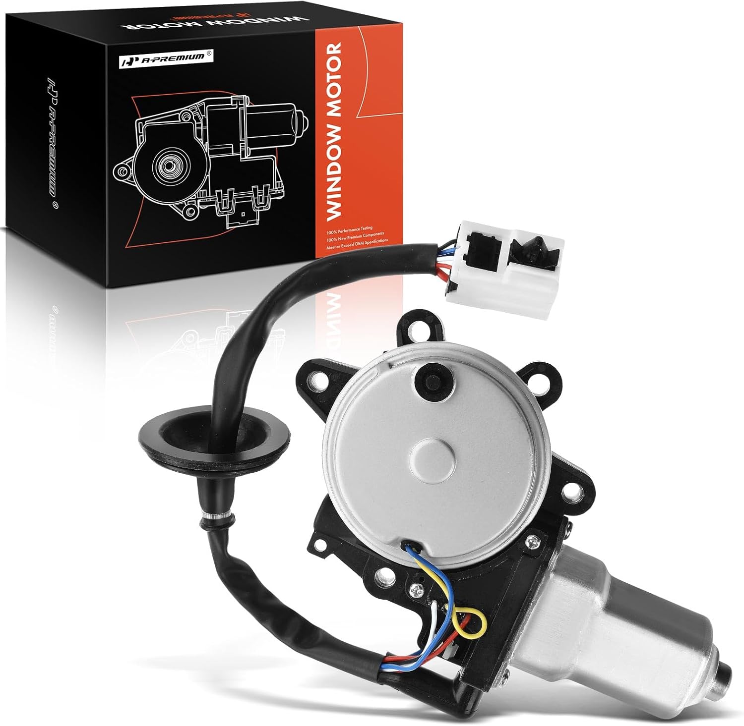 A-Premium Front Left Power Window Lift Motor Compatible with Nissan 350Z 2003-2009 & Infiniti G35 2003-2007, Driver Side, with Anti-Clip Function, Replace# 80731CD000, 80731CD001