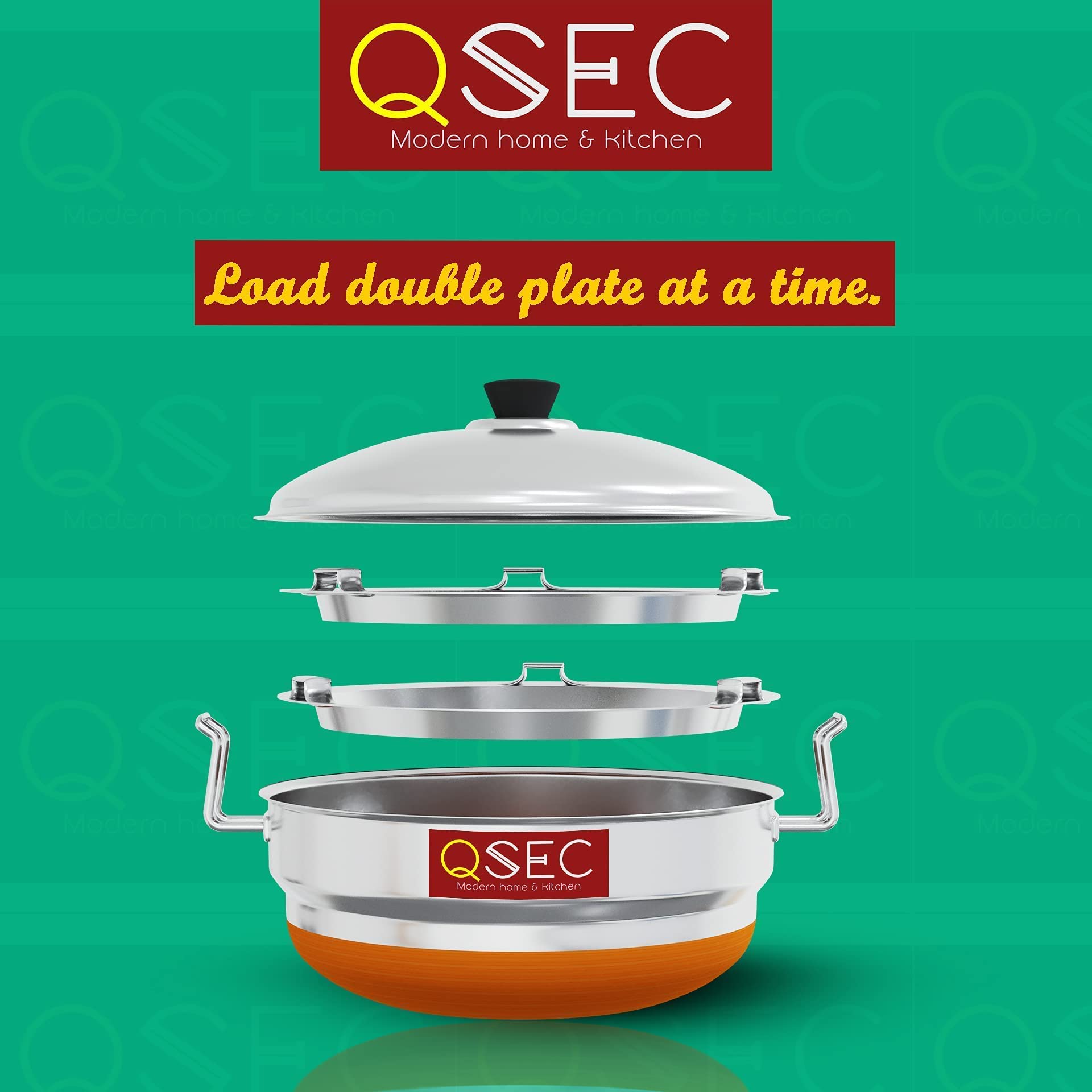 Buy QSEC Stainless Steel Multi Kadai Idli Cooker Steamer with Copper