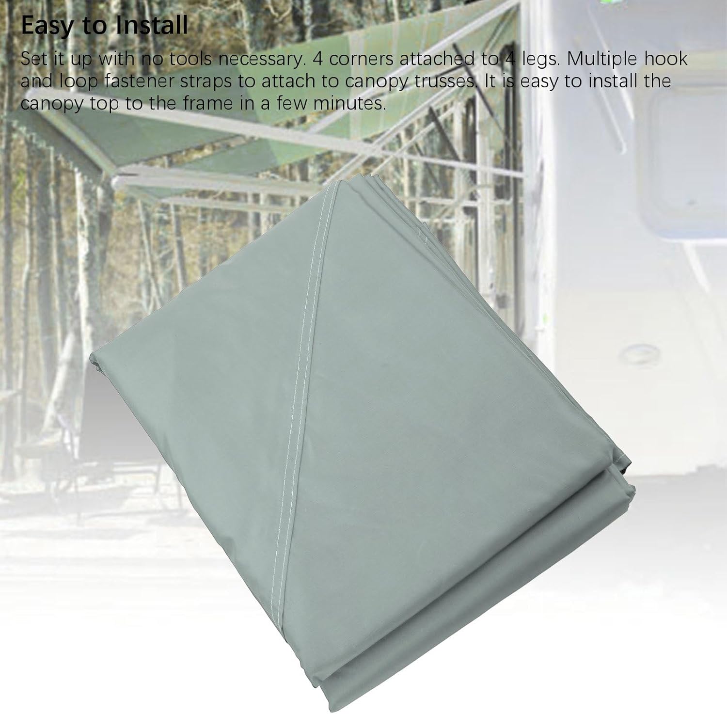 Ejoyous 10x10FT Canopy Replacement Top, Outdoor Garden Gazebo Top Tent Cover with Air Vent for Straight Leg Frame Canopy, Canopy Top Cover for Patio Camping Picnic Sun Shade (Light Green)