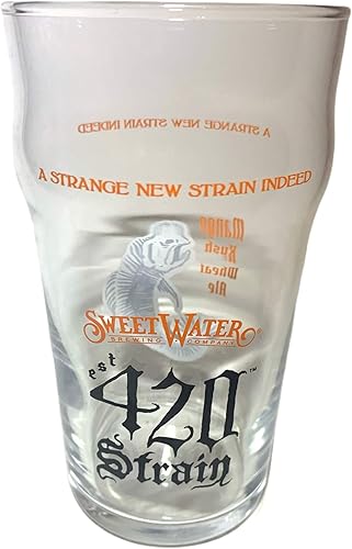 Sweetwater Brewing Company 420 Strain Beer Glasses | Juego de dos (2) | Naranja