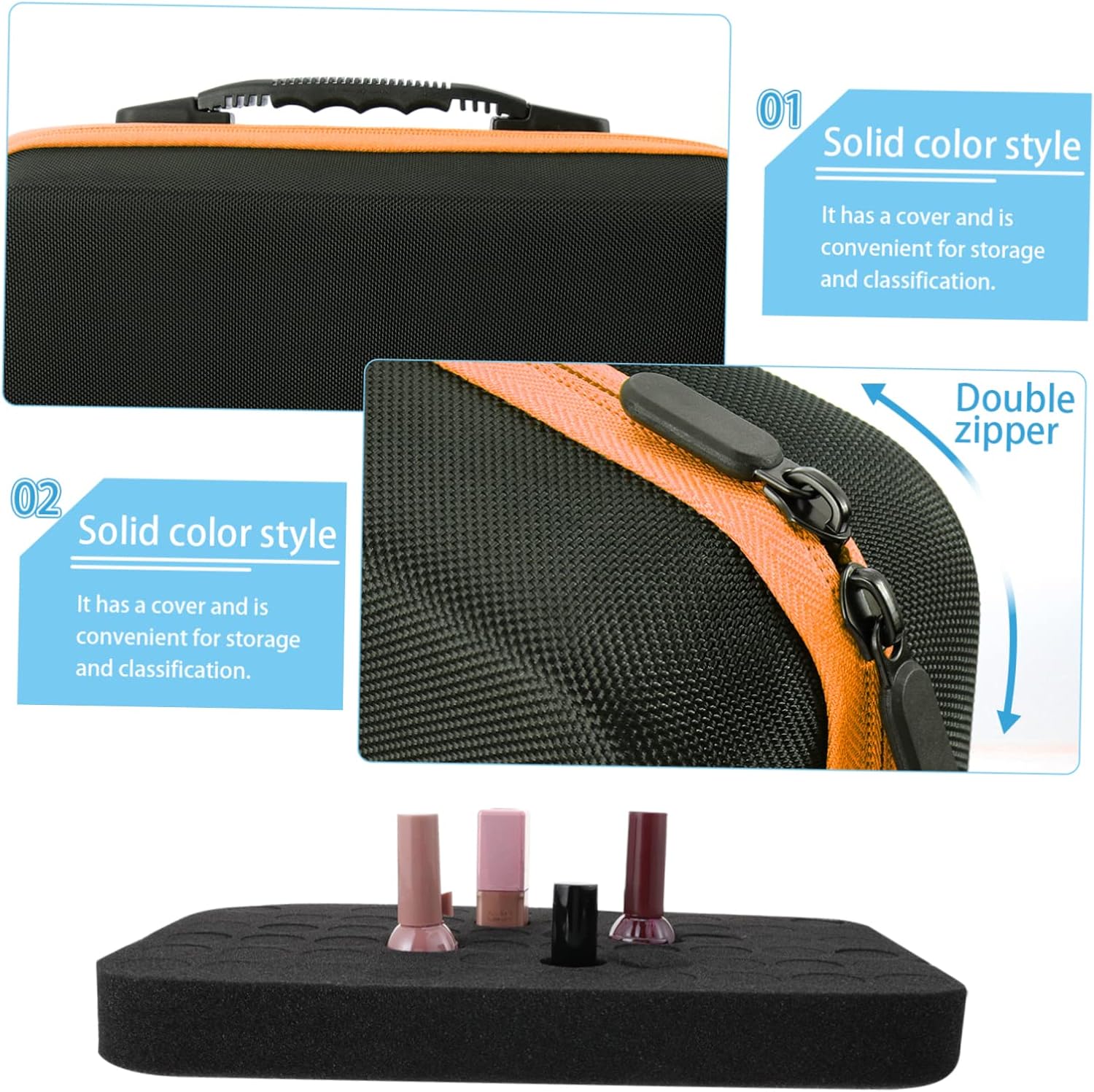 MERRYHAPY Essential Oil Organizer Case Nail Polish Storage Bag Material Compact Design