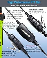 Vista 3 de commountain SL300 SL3500e Auricular con micrófono compatible con radios Motorola TLK-100 TLK-110 SL-300 SL7550 SL7550e SL-3500e TLK100 TLK110