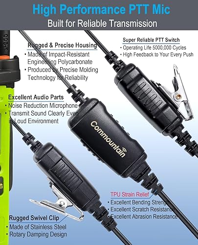 Miniatura 3 de commountain SL300 SL3500e Auricular con micrófono compatible con radios Motorola TLK-100 TLK-110 SL-300 SL7550 SL7550e SL-3500e TLK100 TLK110,