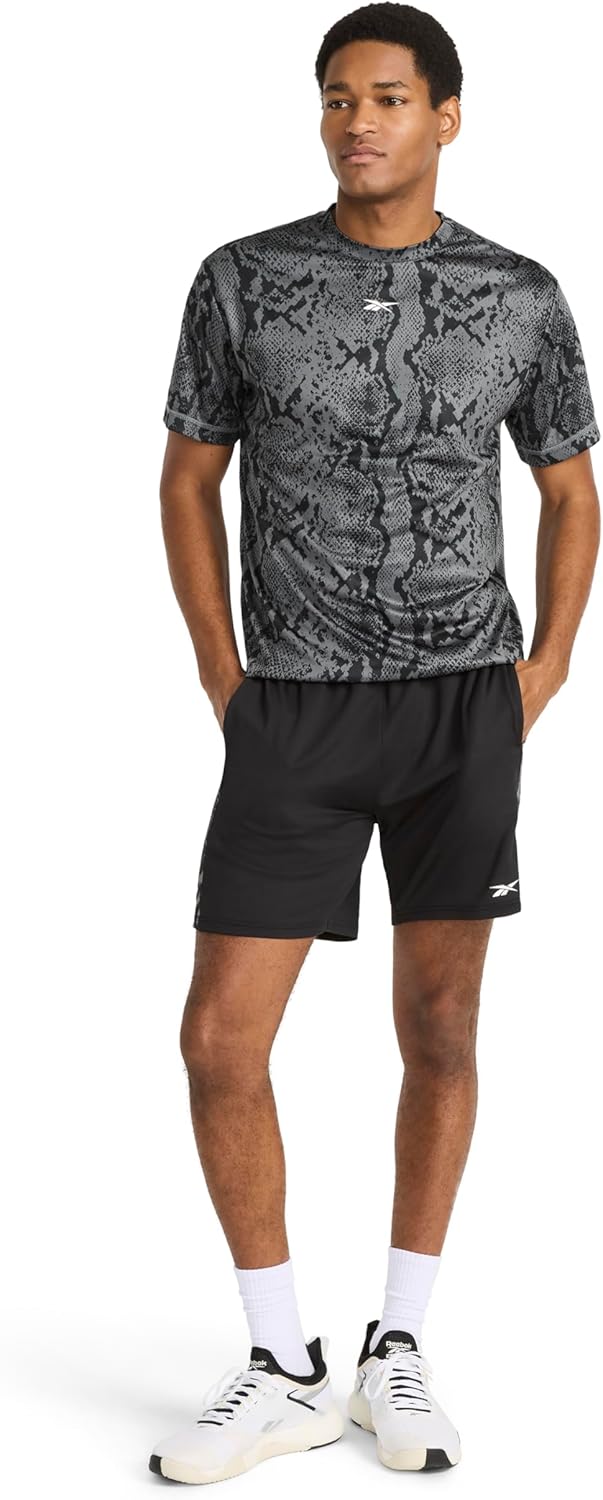 Reebok Men's Id Train Knit Blocked Snake 7” Short - Image 3
