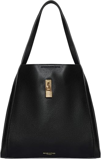 Accessorize London Women's Padlock Shoulder Bag | Tote Laptop Bag for Work | Ladies purse | Stylish Shoulder Bag | Gift Fo...