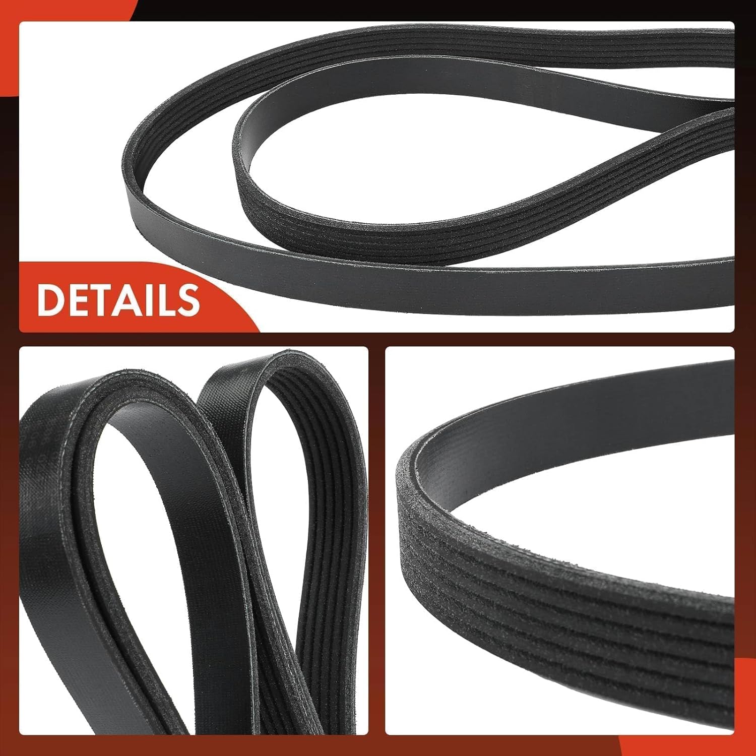 A-Premium 66.38 In Engine Serpentine Drive Belt Compatible with Jeep Grand Cherokee 2016-2022, Grand Cherokee L 2021-2022, Grand Cherokee WK 2022 & Dodge Durango 2016-2024, 3.6L