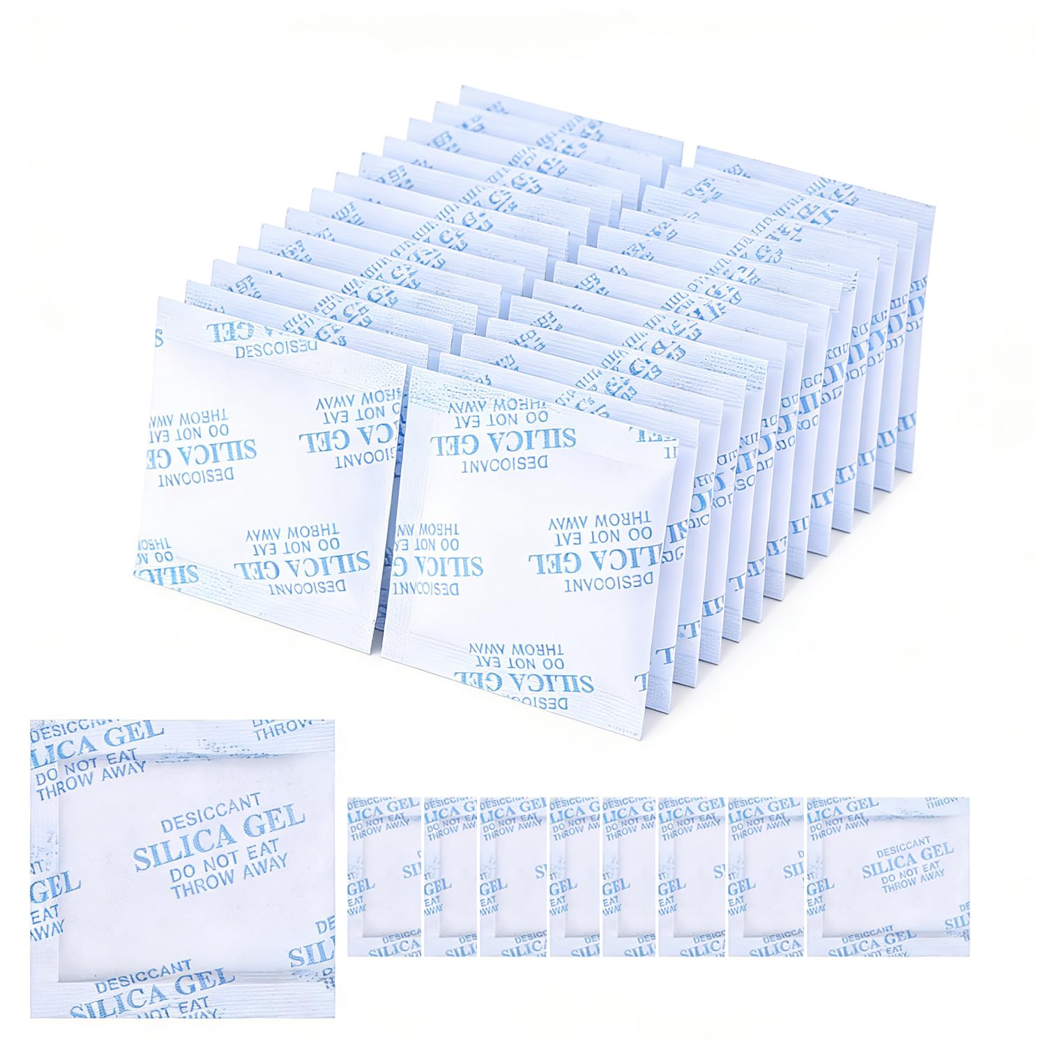 10 g x 30 Bolsas Desecantes Absorbente de humedad, Bolsitas Desecante, Gel de Sílice Desecante, Protección contra Humedad para Zapatos, Electrónica, Cámaras y Más