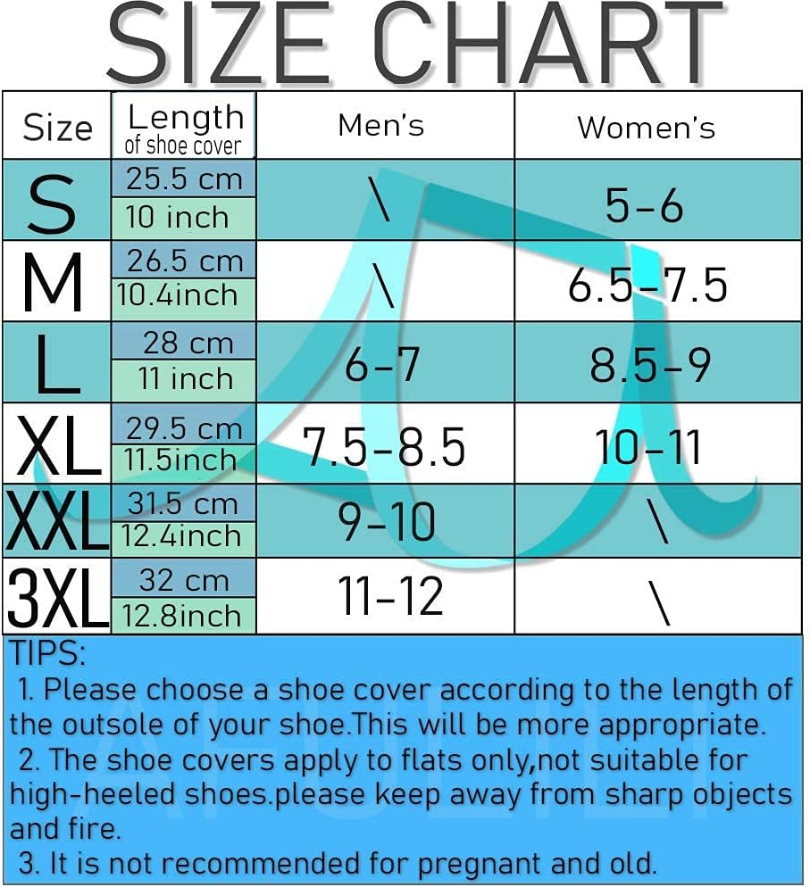 Waterproof Boot Cover Repeatable and Durable Anti-Skiing Rain Boot Cover 17" High Leg Protector Portable Travel Carry Long Zipper Opening Easy Wear Shoe Cover for Boots (Medium, High White)