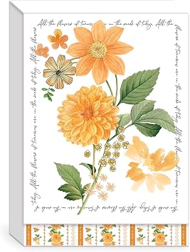 Punch Studio Blank Note Cards with Envelopes, Embossed Accents and Textured Box for All Occasions - 5 x 3.5 each, Set of 10 Cards Marigold 50420
