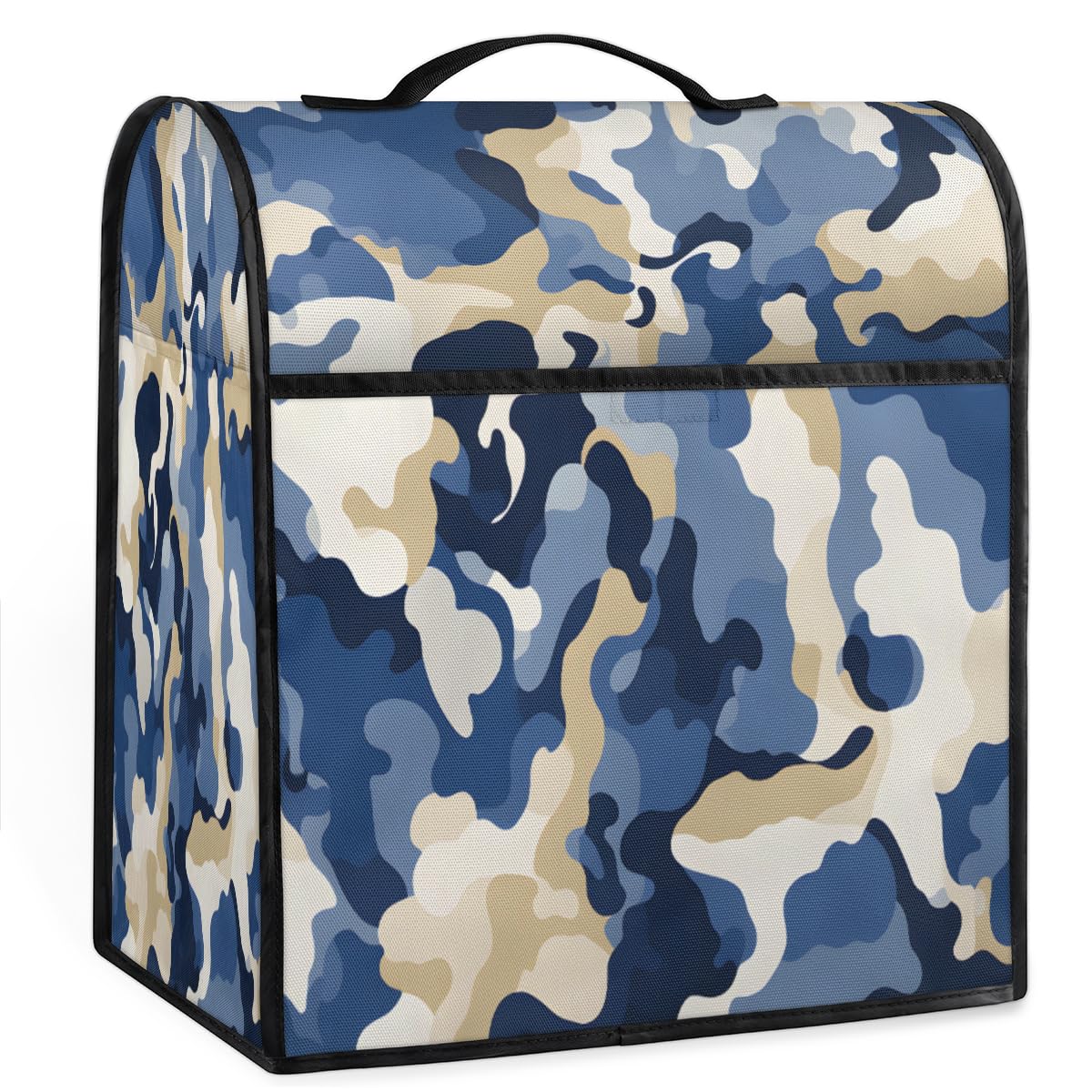 Coffee Maker Cover Navy Camouflage Kitchen Appliance Covers Small Appliance Covers Blender Cover Juicer Cover Dust Covers for Kitchen Appliances with Top Handle and Pockets,Washable,C214
