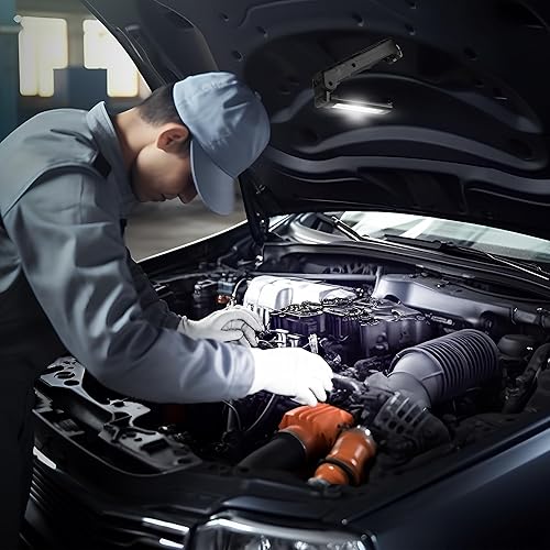 Miniatura 7 de DAYATECH Luces LED recargables de trabajo, linternas de luz de parrilla con base magnética, regalos superiores para hombres, papá (negro)