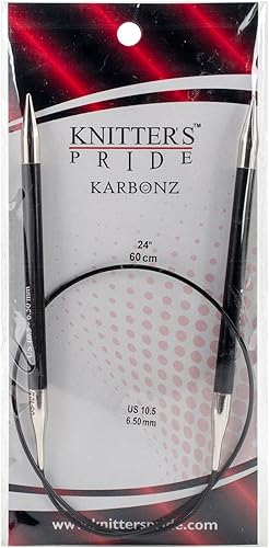 Knitter's Pride Agujas circulares fijas Karbonz de 10.5/0.256 in, 24"