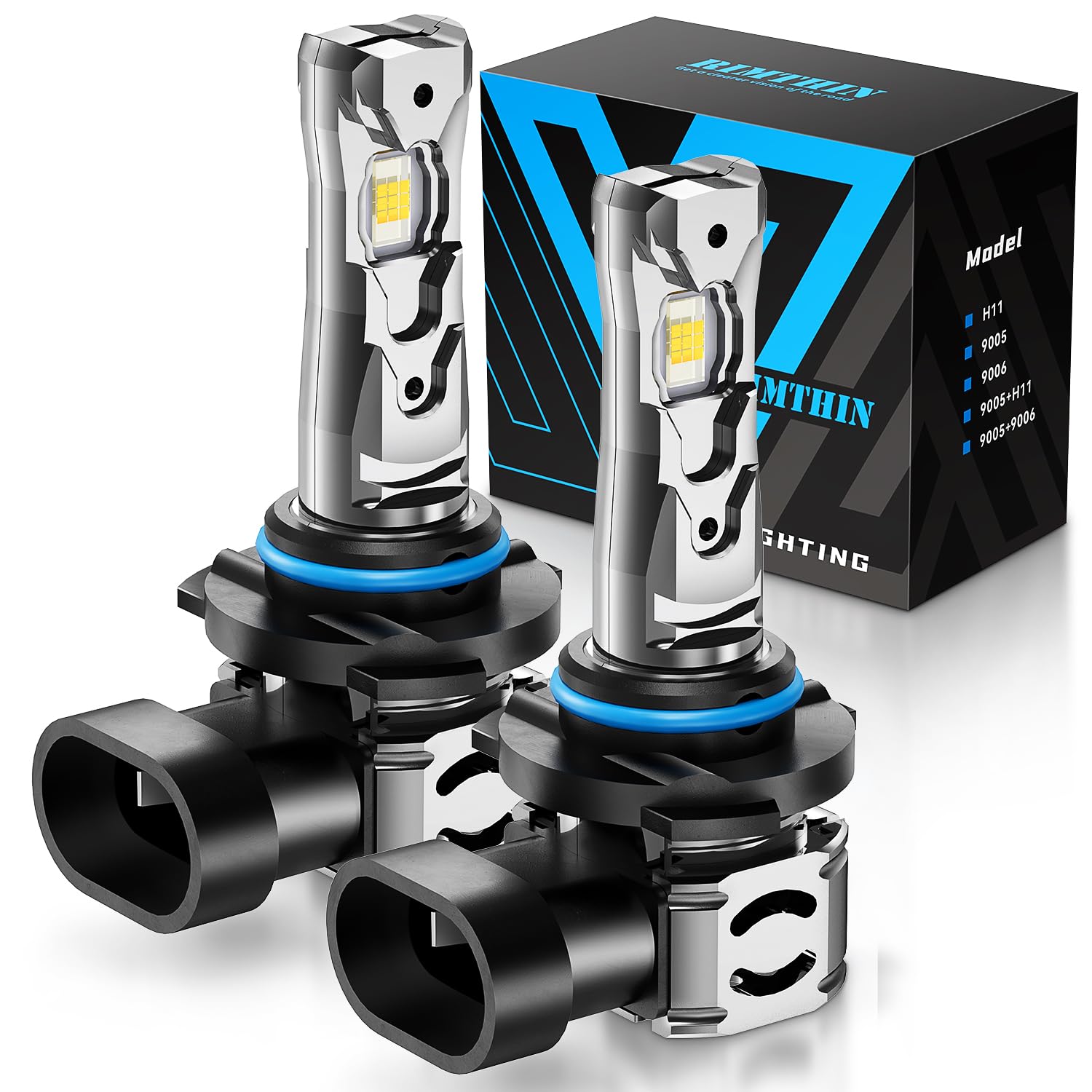 rimthin 9006/HB4 Fog Lights Bulbs, 32,000LM 800% Bright Bulbs, Plug &amp; Play