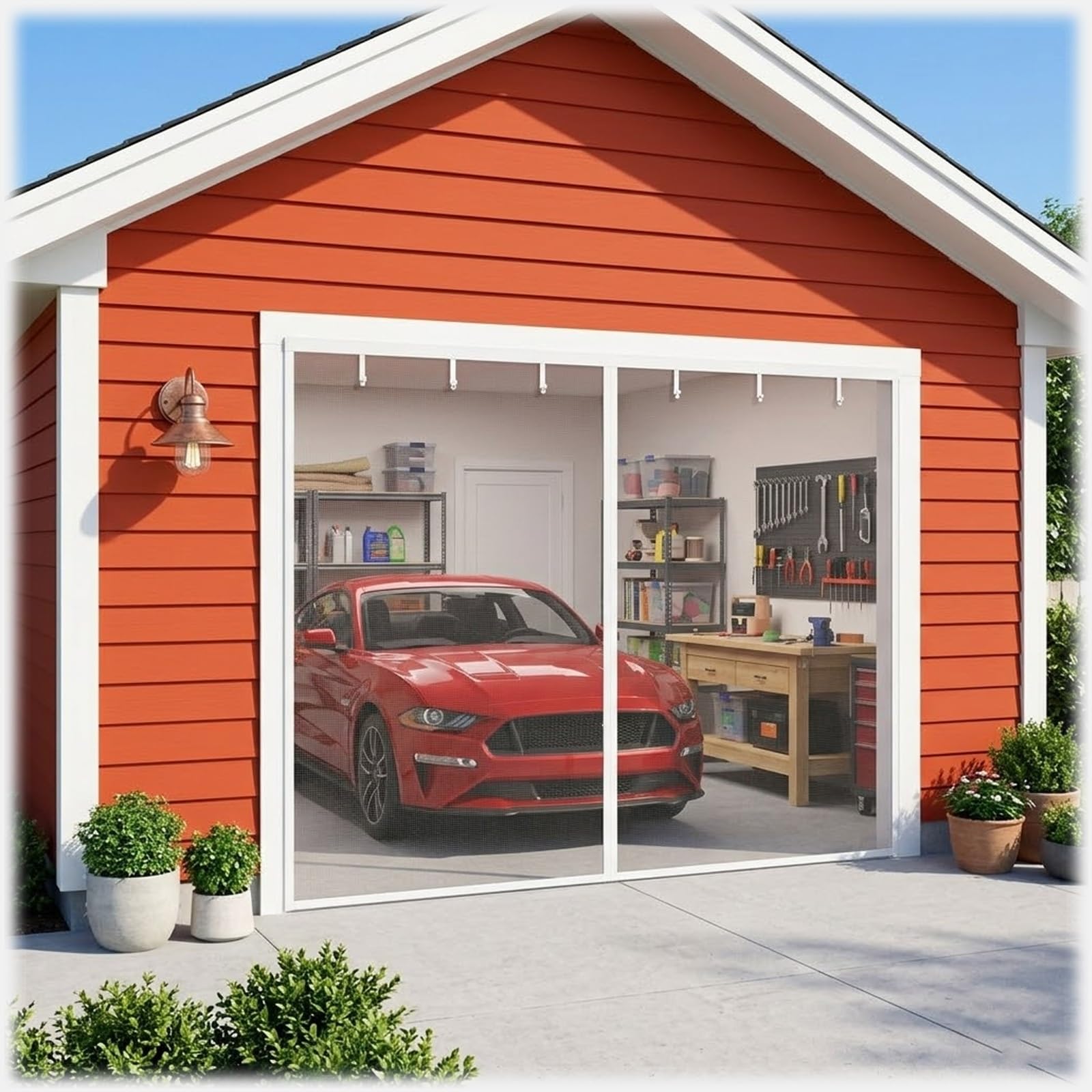 Moustiquaire garages 2 voitures idéale pour atelier et terrasse en été