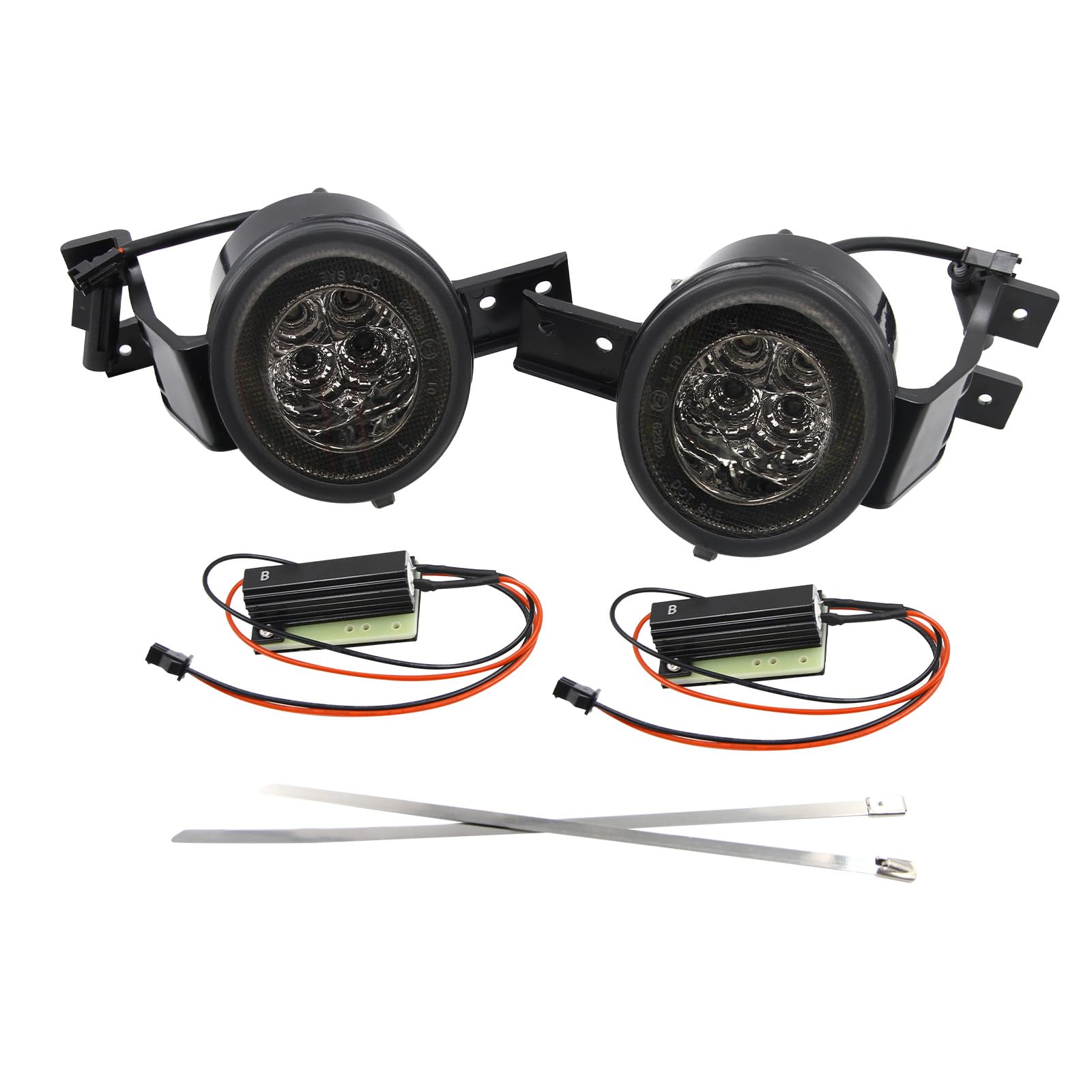 Bianco/Ambra Switchback LED DRL Halo Ring Luce di marcia diurna Indicatore di direzione per 2002-2006 M/ini Cooper R50 R53 Hatchback 2005-2008 R52 Convertibile 2 pezzi Lente fumé