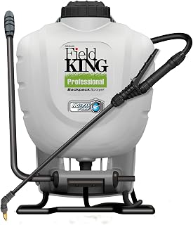 FieldKing 190328 4-Gallon Backpack Sprayer - No Leak Pump, 150 PSI, Viton Seals & 6 Nozzles for Pros