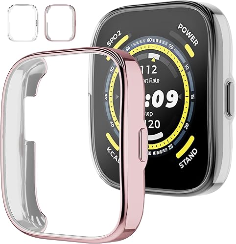 Rc-Z Funda protectora de pantalla para Amazfit Bip 5, 2 unidades Funda protectora general flexible de TPU suave HD ultrafina, accesorios de repuesto