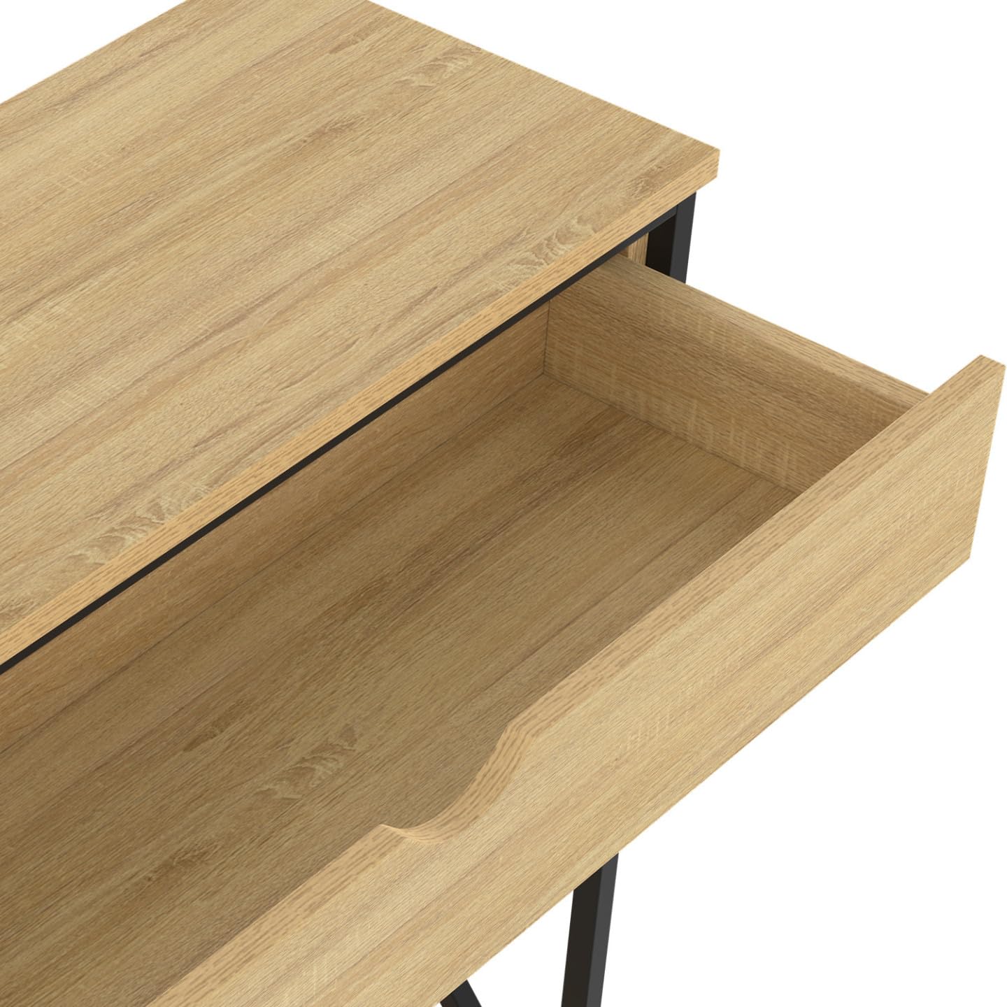 IDMarket - Console 1 tiroir Wayne 2 étagères Design Industriel