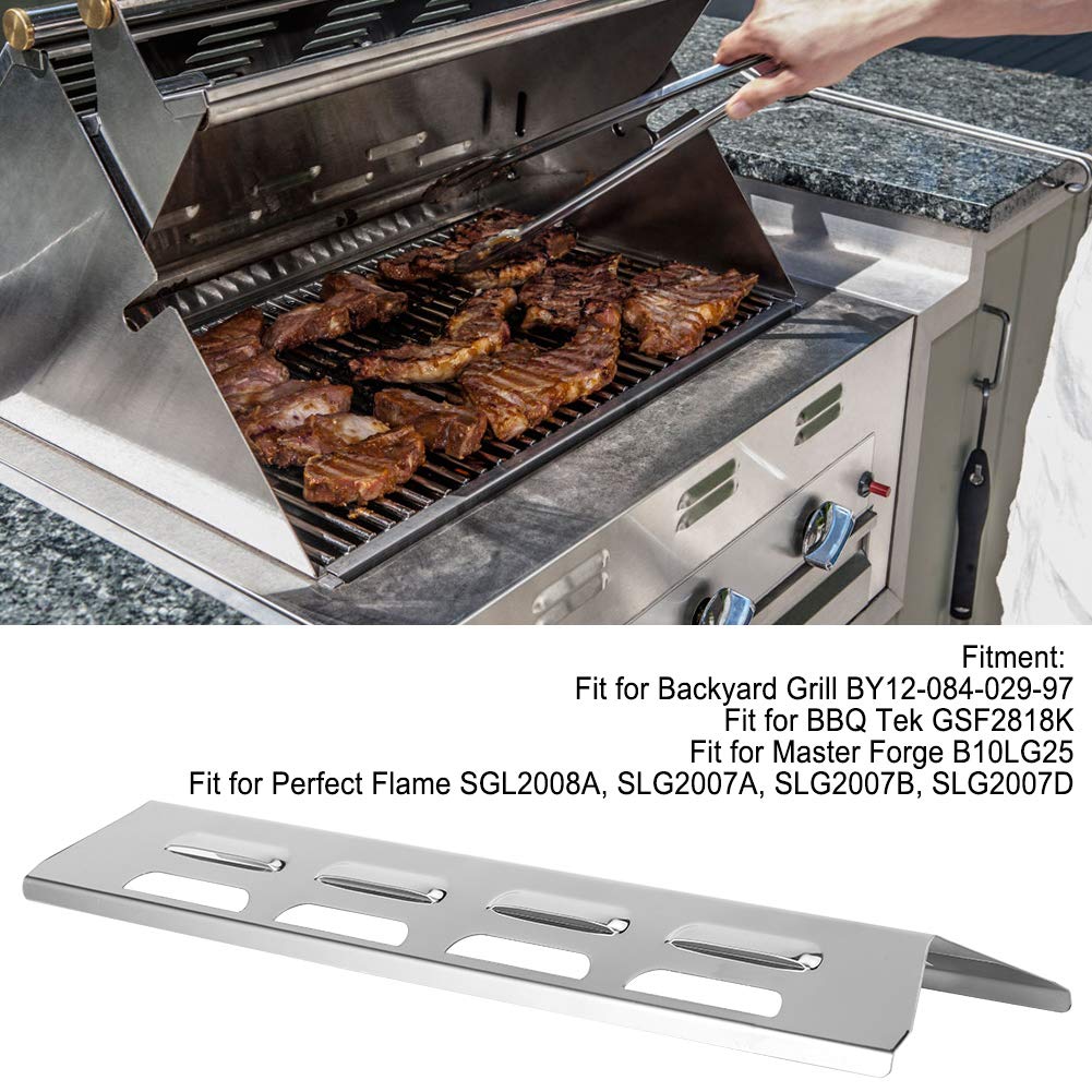 Plaque De Flamme Acier Inox BBQ-TORO - Diffuseur Pour Gril Gaz - Compatible B007I48TE0 & B003E4E4GA - Protection Brûleur