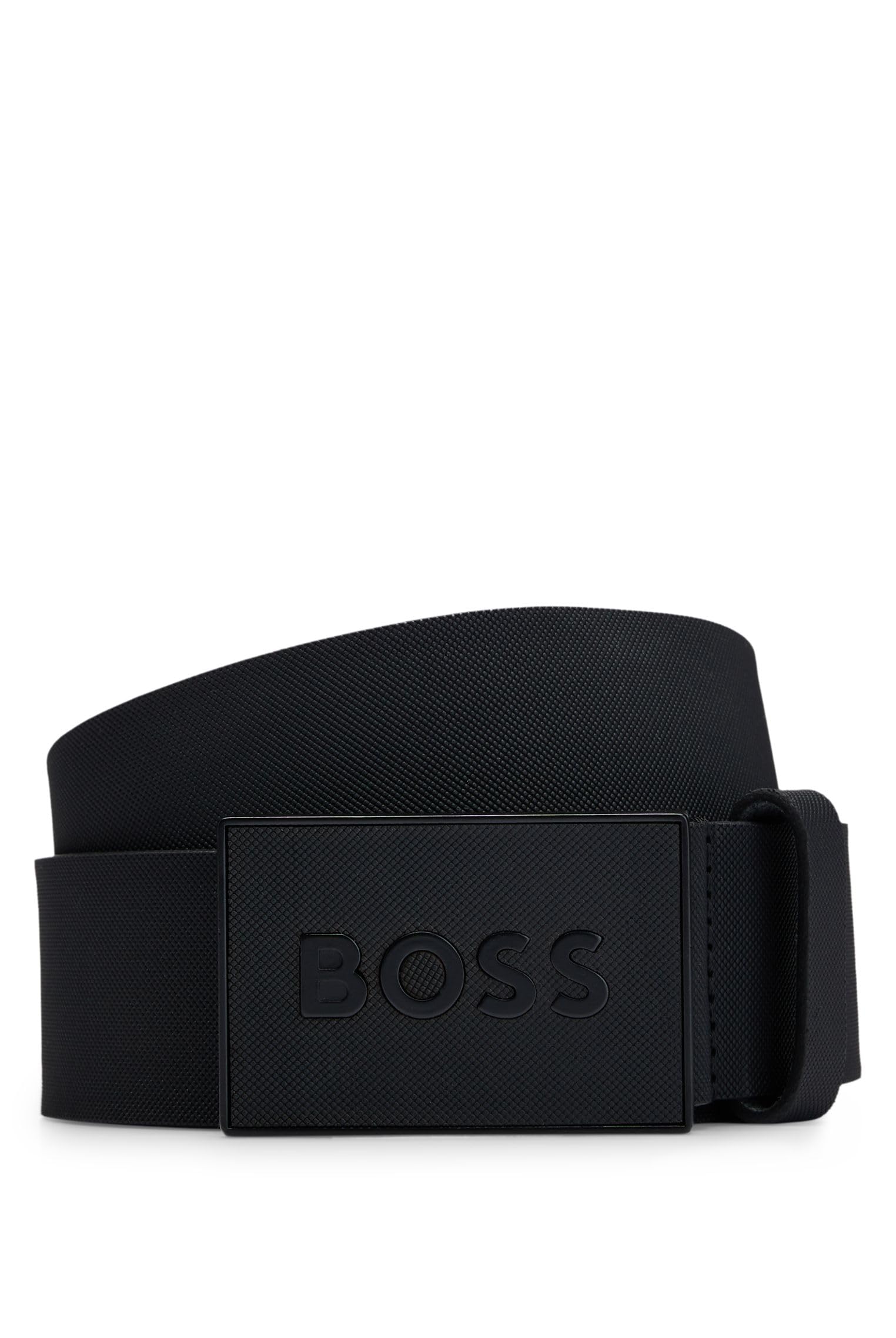 Boss Men's Black Icon Belt, High Quality Leather in Size 2XL, Sports Direct