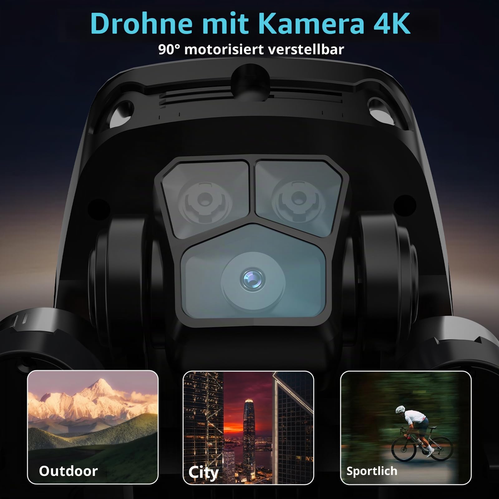 Drohne mit Kamera LCD-Bildschirm Live Video, 4K Drone mit Bürstenlosem Motor, 270°-Hindernisvermeidung, Zusammenklappbarer RC Mini Quadcopter für Erwachsene Anfänger, Unter 250G, Geschenk