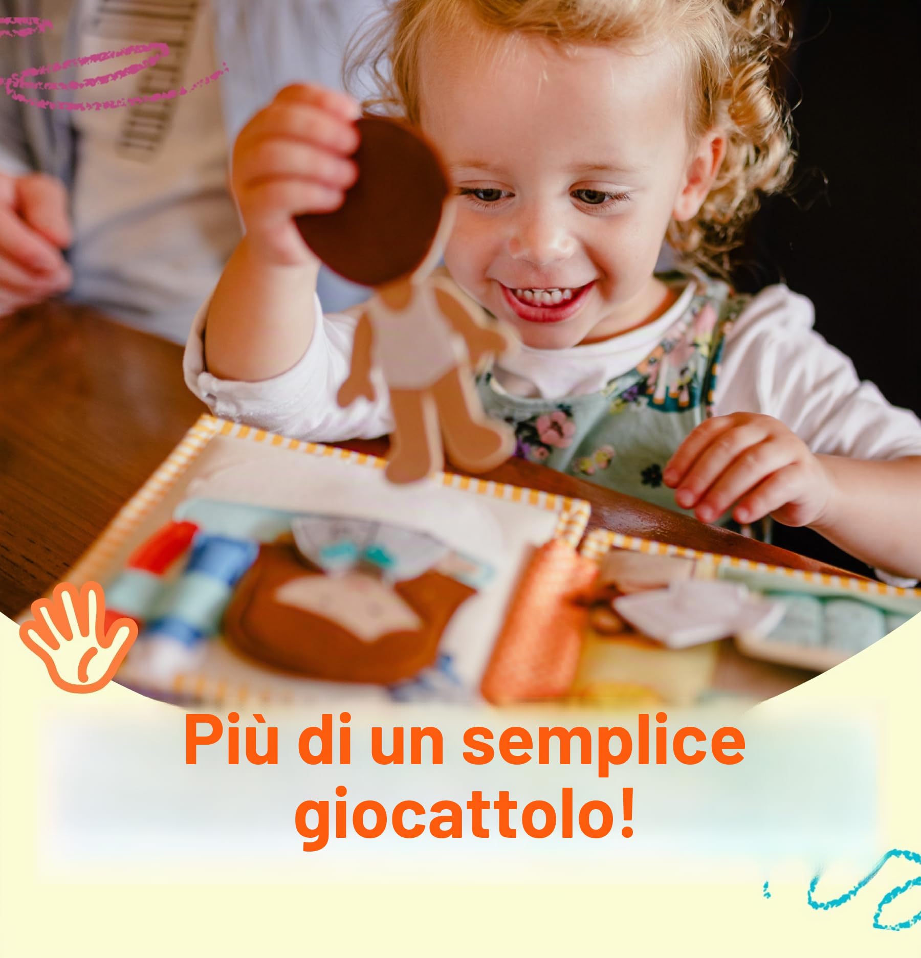 Jolly Designs Mini Quiet Book Beinvenue a Moi – Giocattolo Montessori da 2 anni – Libro sensoriale & Libro tessuto per bambini – Busy Book fatto a mano in feltro – Giocattolo educativo e di viaggio
