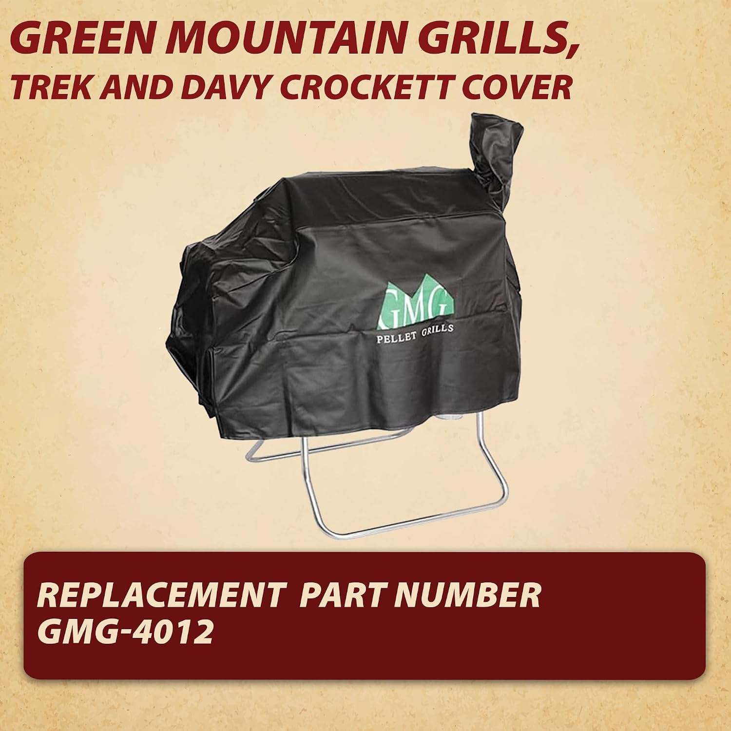 Green Mountain Grills, GMG-4012, Original All-Weather Cover for Davy Crockett Pellet