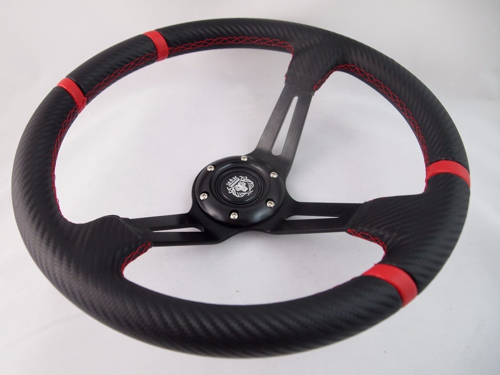 Momo PRO35BK1C Prototype Steering Wheel Leather Carbon Fibber