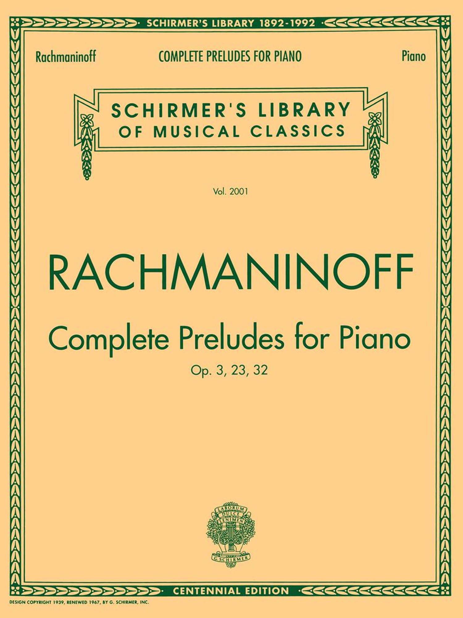 Complete Preludes, Op. 3, 23, 32: G. Schirmer’s Library of Musical Classics
