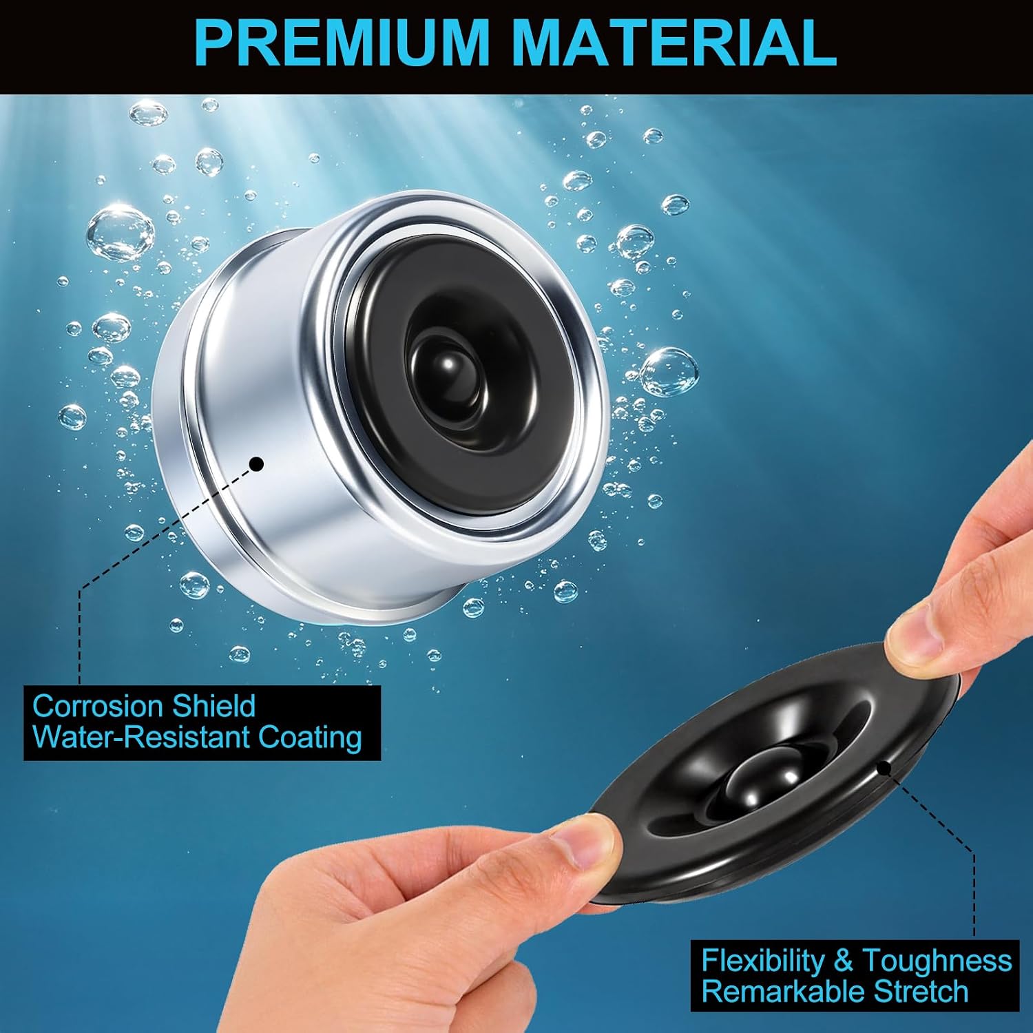1.98'' Trailer Dust Cap, Trailer Grease Cap for Most 2000 to 3500 lb Axles